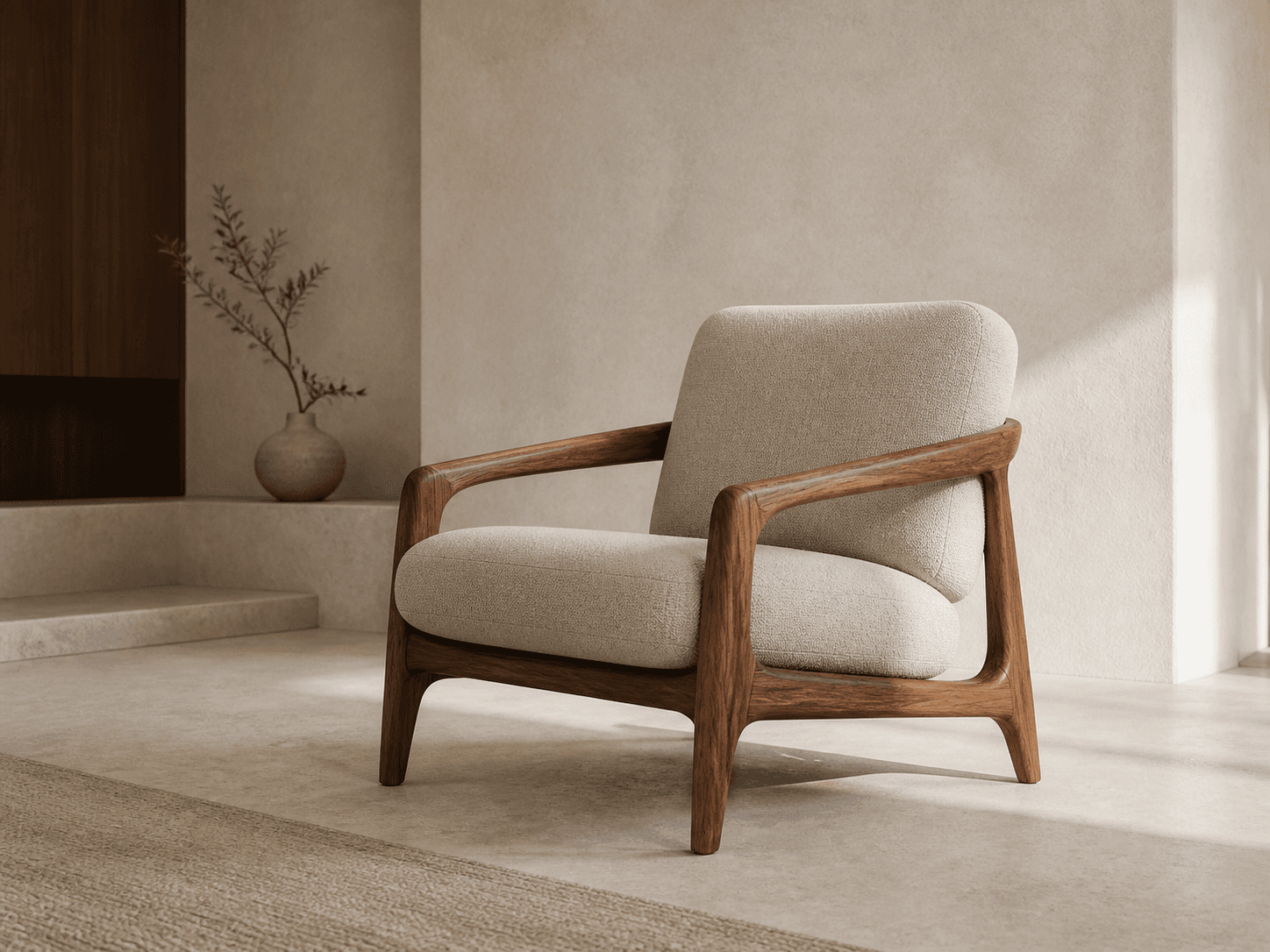 Chair in calm interior environment