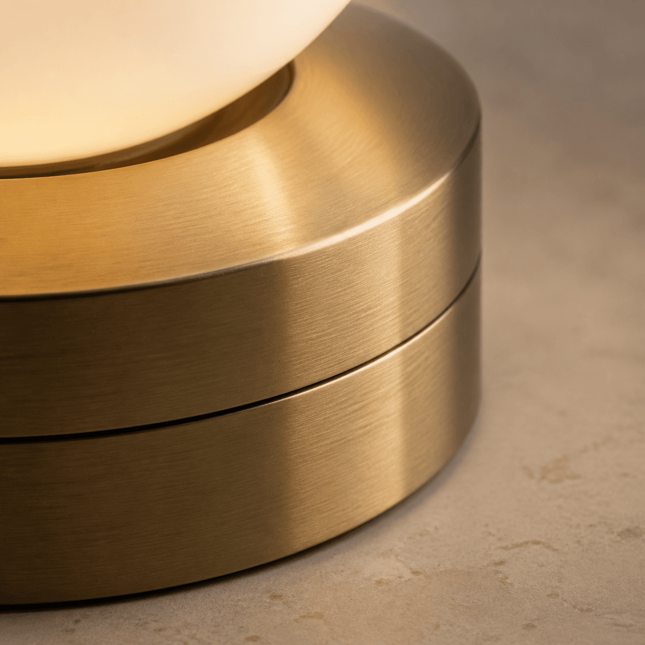Brushed brass base detail